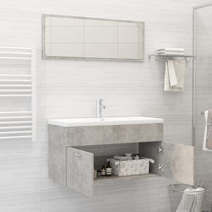 Set Mobili da Bagno Grigio Cemento in Truciolato cod mxl 12712