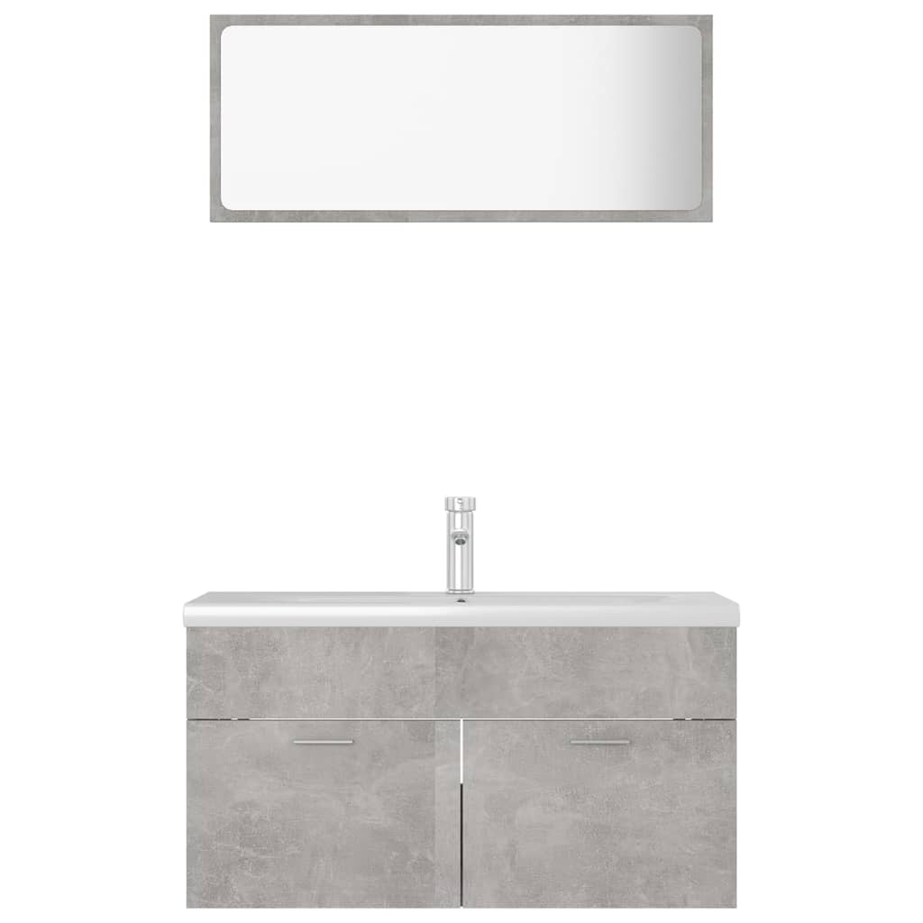 Set Mobili da Bagno Grigio Cemento in Truciolato cod mxl 12712