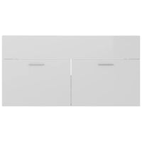 Set Mobili da Bagno Bianco Lucido in Truciolato 3070889