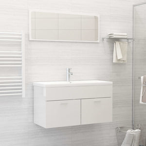 Set Mobili da Bagno Bianco Lucido in Truciolato cod mxl 9063