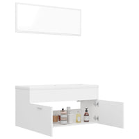 Set Mobili da Bagno Bianco in Truciolato 3070892