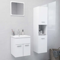 Set Mobili da Bagno Bianco in Truciolato 3070946