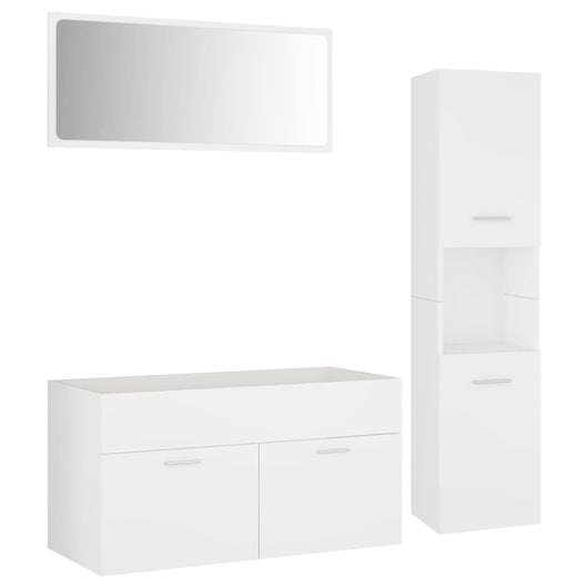 Set Mobili da Bagno Bianco in Truciolato cod mxl 9106