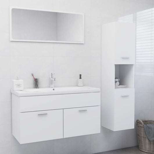 Set Mobili da Bagno Bianco in Truciolato cod mxl 9106