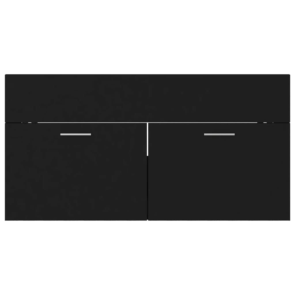 Set Mobili da Bagno Nero in Truciolato 3070974