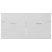 Set Mobili da Bagno Bianco Lucido in Truciolato 3070979