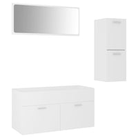 Set Mobili da Bagno Bianco in Truciolato 3071018