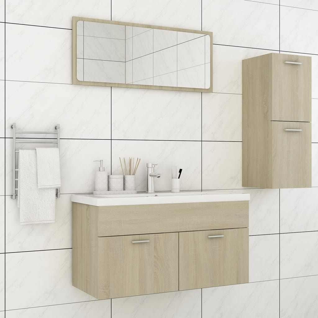 Set Mobili da Bagno Rovere Sonoma in Truciolato cod mxl 23442