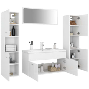 Set Mobili da Bagno Bianco in Truciolato cod mxl 9113