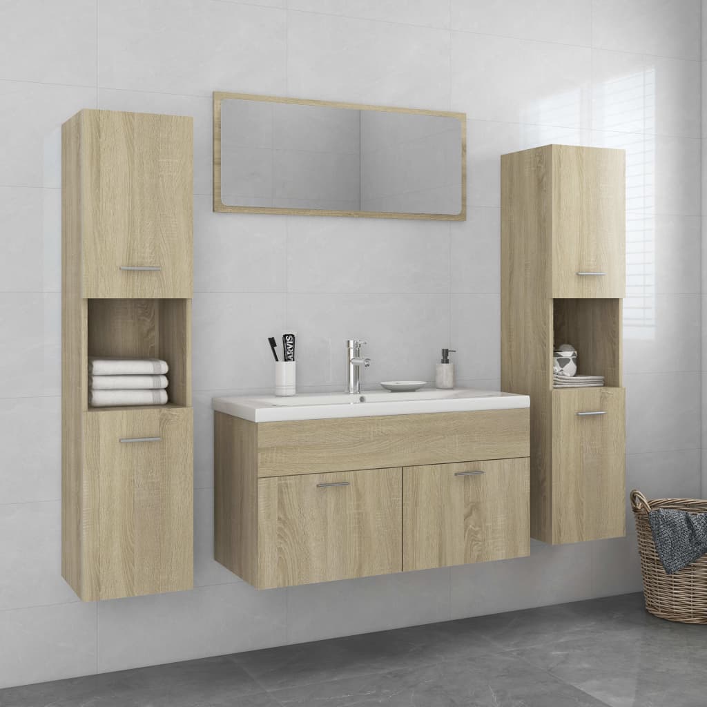 Set Mobili da Bagno Rovere Sonoma in Truciolato cod mxl 76092