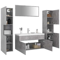 Set Mobili da Bagno Grigio Cemento in Truciolato 3071067