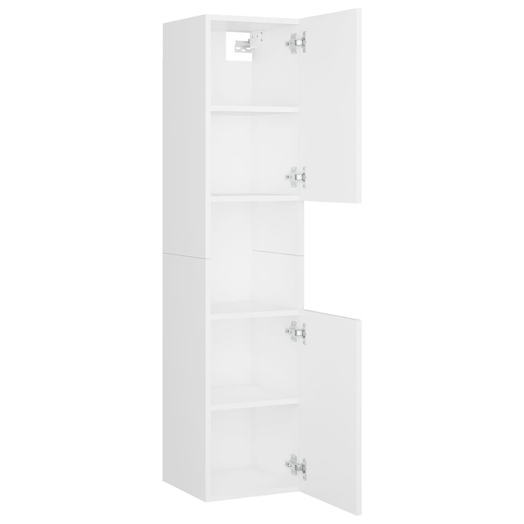 Set Mobili da Bagno Bianco in Legno Multistrato 3071081