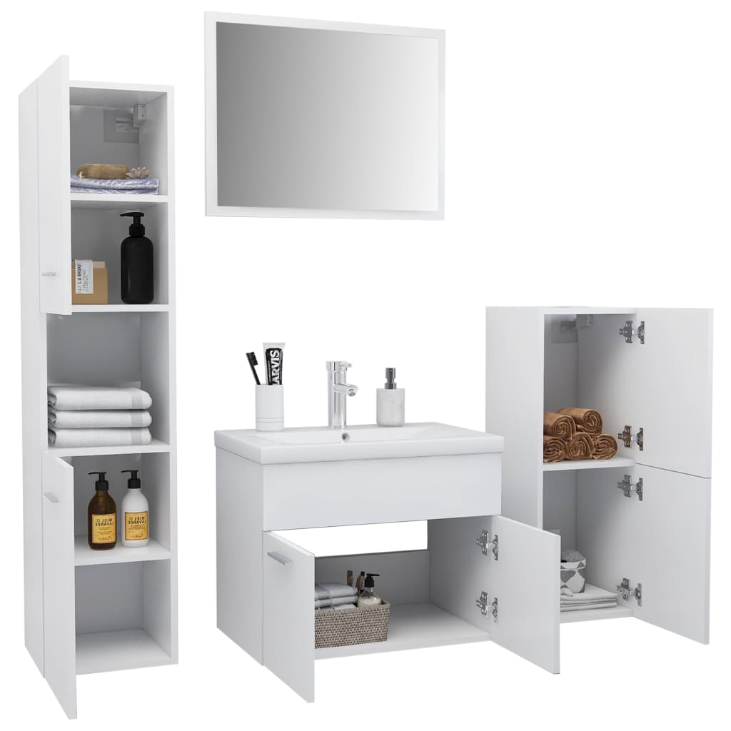 Set Mobili da Bagno Bianco in Truciolatocod mxl 72726