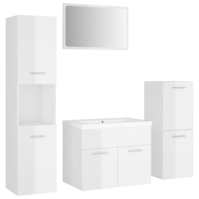 Set Mobili da Bagno Bianco Lucido in Truciolatocod mxl 120647