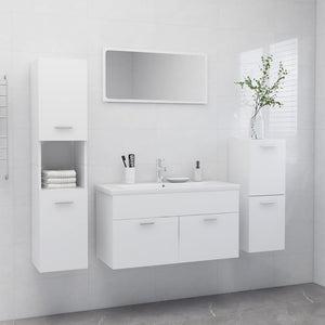 Set Mobili da Bagno Bianco in Truciolato 3071108