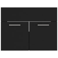 Set Mobili da Bagno Nero in Legno Multistrato 3071136