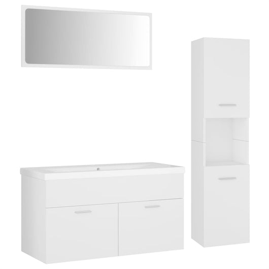 Set Mobili da Bagno Bianco in Truciolato cod mxl 9112