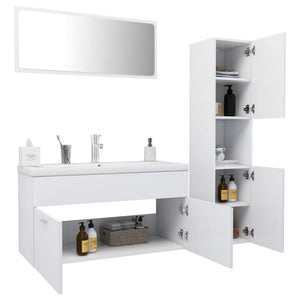 Set Mobili da Bagno Bianco in Truciolato cod mxl 9112