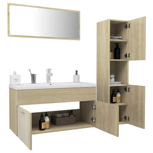 Set Mobili da Bagno Rovere Sonoma in Truciolato 3071156