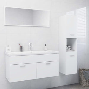 Set Mobili da Bagno Bianco in Truciolato 3071162