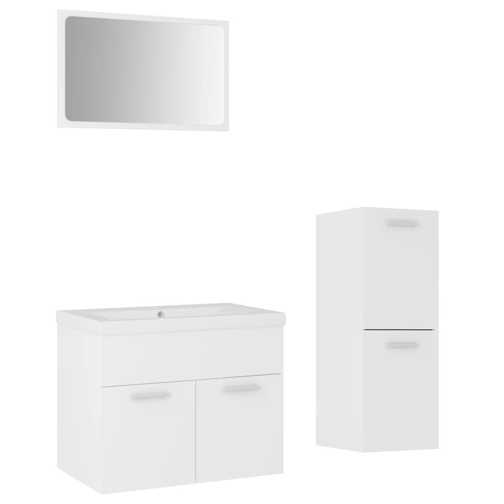 Set Mobili da Bagno Bianco in Truciolatocod mxl 96716