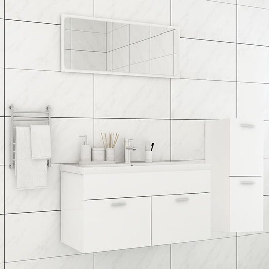 Set Mobili da Bagno Bianco in Truciolato 3071198