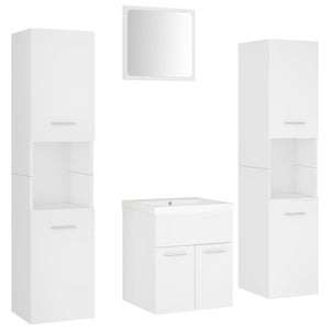 Set Mobili da Bagno Bianco in Truciolato 3071216