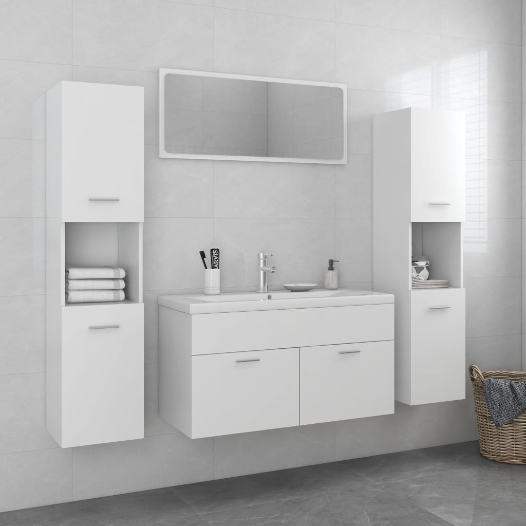 Set Mobili da Bagno Bianco in Truciolato cod mxl 9119