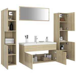 Set Mobili da Bagno Rovere Sonoma in Truciolato 3071246