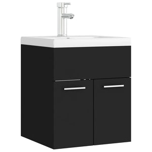 Mobile con Lavabo Integrato Nero in Legno Multistratocod mxl 120650