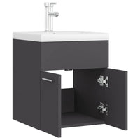 Mobile da Bagno con Lavabo Integrato Grigio in Truciolato 3071263