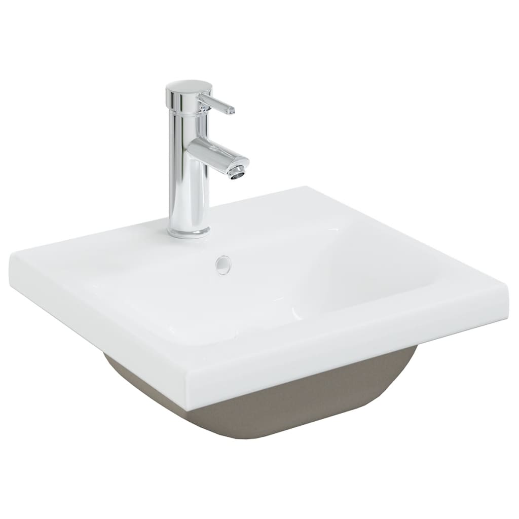 Mobile Bagno con Lavabo Integrato Bianco Lucido in Truciolato 3071267