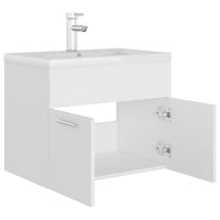 Mobile Bagno con Lavabo Integrato Bianco in Truciolato 3071270