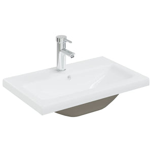 Mobile con Lavabo Integrato Bianco in Legno Multistrato 3071270