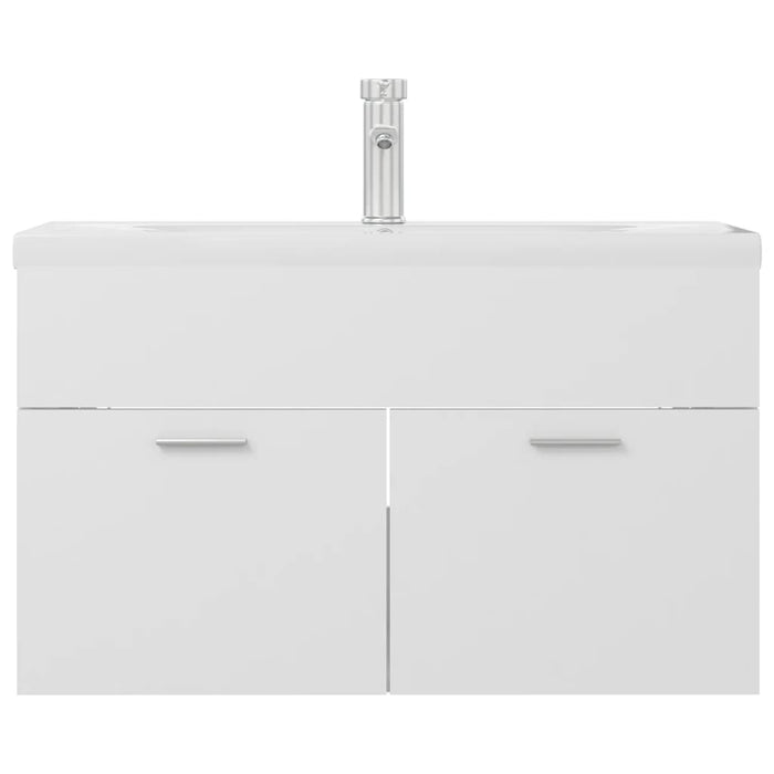 Mobile da Bagno con Lavabo Integrato Bianco in Truciolato 3071279