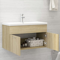 Mobile con Lavabo Integrato Rovere Sonoma in Legno Multistrato 3071282