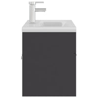 Mobile con Lavabo Integrato Grigio in Legno Multistrato 3071290