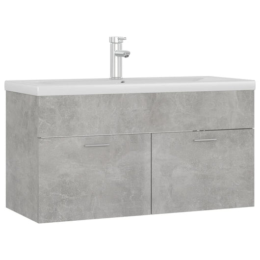 Mobile con Lavabo Integrato Grigio Cemento in Legno Multistratocod mxl 96724