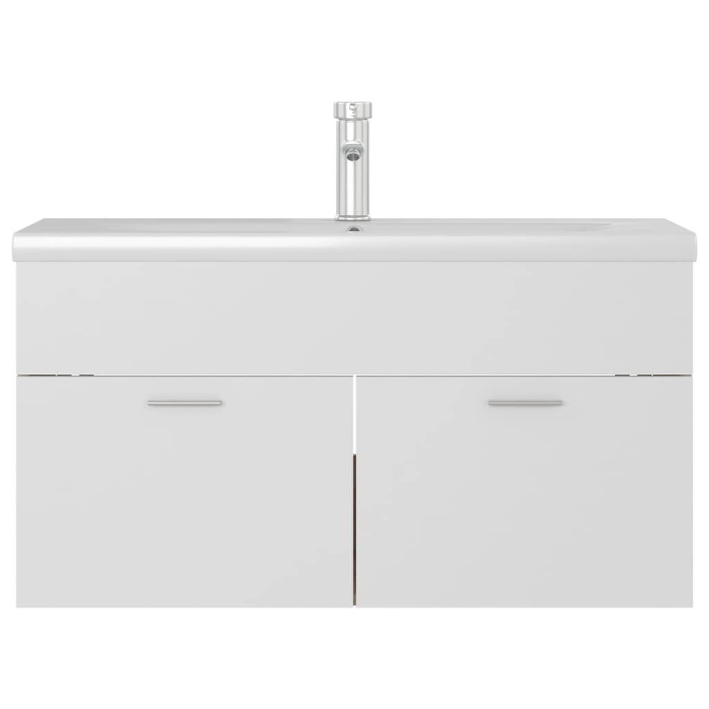 Mobile Lavabo Integrato Bianco Rovere Sonoma Legno Multistratocod mxl 72742