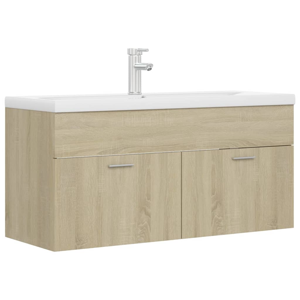 Mobile Bagno con Lavabo Integrato Rovere Sonoma in Truciolato 3071300