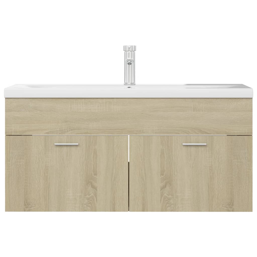 Mobile con Lavabo Integrato Rovere Sonoma in Legno Multistratocod mxl 72738