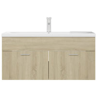 Mobile con Lavabo Integrato Rovere Sonoma in Legno Multistratocod mxl 72738