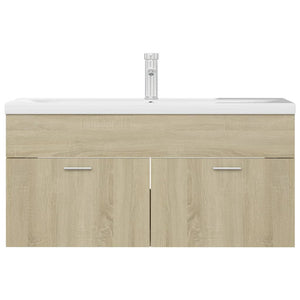 Mobile con Lavabo Integrato Rovere Sonoma in Legno Multistratocod mxl 72738