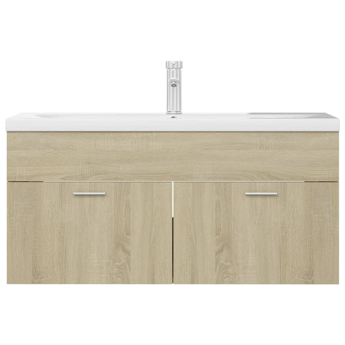 Mobile con Lavabo Integrato Rovere Sonoma in Legno Multistratocod mxl 72738