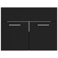 Set Mobili da Bagno Nero in Legno Multistrato 3071316