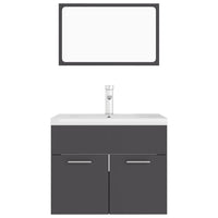 Set Mobili da Bagno Grigio in Truciolato 3071317