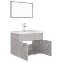 Set Mobili da Bagno Grigio Cemento in Truciolato