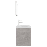 Set Mobili da Bagno Grigio Cemento in Truciolato