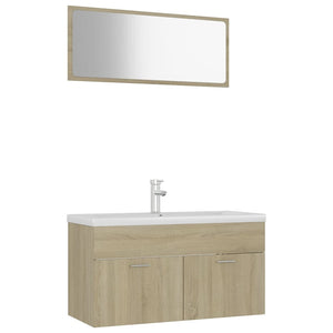 Set Mobili da Bagno Rovere Sonoma in Truciolato 3071336