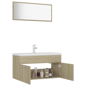 Set Mobili da Bagno Rovere Sonoma in Truciolato 3071336